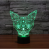 3D Color Cat Changing Night Light Indoor LED - Minihomy