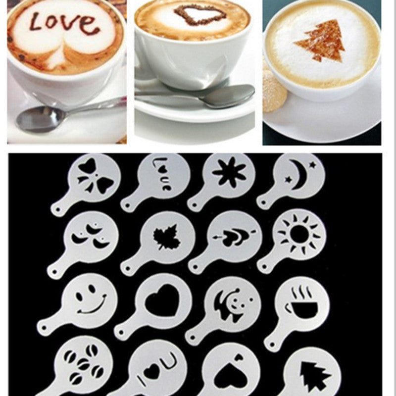 Fancy Coffee Latte Mould, Printing Mould, Spray Pattern Template