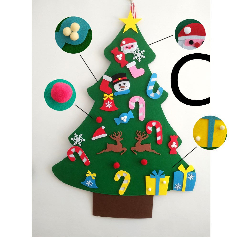 DIY Felt Christmas Tree With Three-dimensional - Minihomy