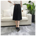 Pleated Half Length High Waist Long Skirt - Minihomy