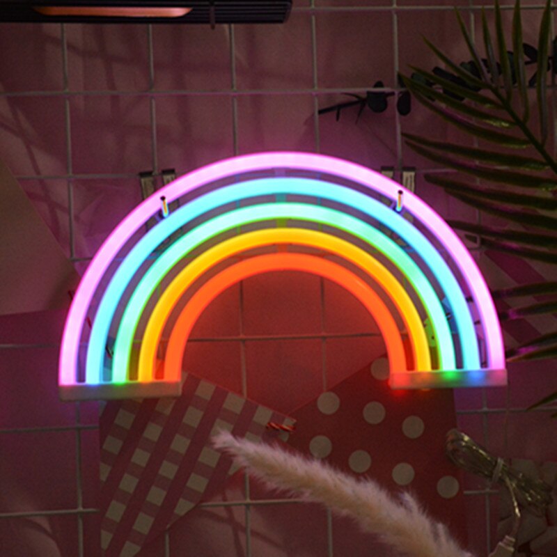 LED wall hanging rainbow neon - Minihomy