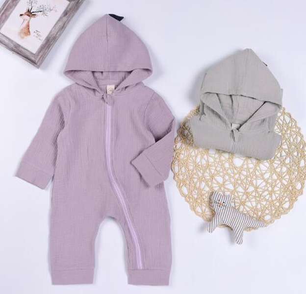 Dinosaur Design Hooded Baby Rompers - Minihomy