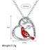 Creative Cardinal Heart Pendant Necklace - Minihomy