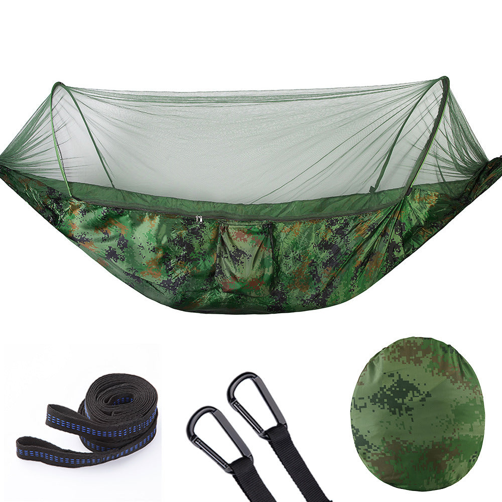 Fully Automatic Quick Opening Hammock With Mosquito Net - Minihomy