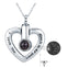 925 Sterling Silver Heart Urn Necklace for Ashes Heart Pendant - Minihomy