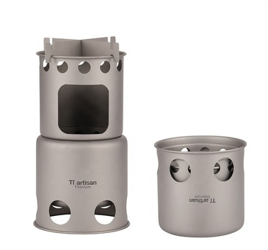 Titanium artisan pure titanium wood stove