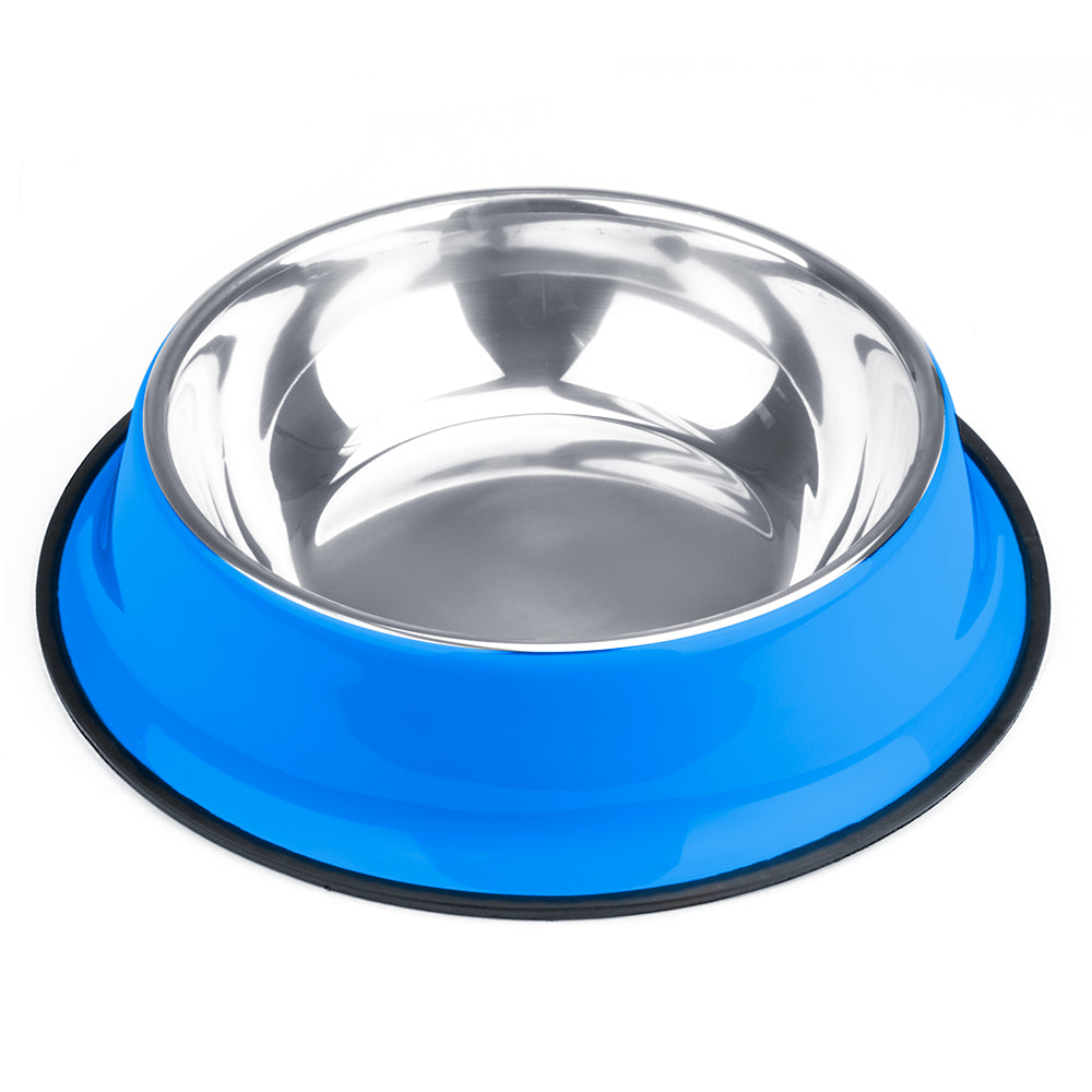 72oz. Blue Stainless Steel Dog Bowl - Minihomy