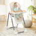 Folding Baby High Dining Chair with 6-Level Height Adjustment-Beige - Color: Beige - Minihomy