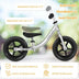 Aluminum Adjustable No Pedal Balance Bike for Kids-Black - Color: Black - Minihomy