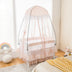 Convertible Bassinet with Removable Changing Table and Detachable Mesh Net-Pink - Color: Pink - Minihomy