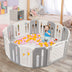 16 Panels Baby Safety Playpen with Drawing Board-Gray - Color: Gray - Minihomy