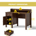 48 Inch Computer Desk Writing Workstation with Drawer and Hutch Walnut-Walnut - Color: Walnut - Minihomy