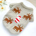 Pet christmas sweater Coat Sweater Gray Cotton Knit - Minihomy