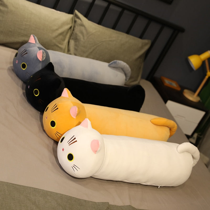 Large Size Cartoon Cat Plush Toys Stuffed Cloth Doll Long Animal Pillow Cushion - Minihomy