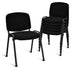 5 Pieces Elegant Conference Office Chair Set for Guest Reception - Color: Black - Minihomy