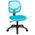 Low-back Computer Task Chair with Adjustable Height and Swivel Casters-Blue - Color: Blue - Minihomy