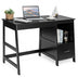 47.5 Inch Modern Home Computer Desk with 2 Storage Drawers-Black - Color: Black - Minihomy