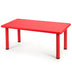 Kids Plastic Rectangular Learn and Play Table-Red - Color: Red - Minihomy