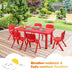 6-pack Kids Plastic Stackable Classroom Chairs-Red - Color: Red - Minihomy