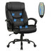 Massage Executive Office Chair with 6 Vibrating Points-Black - Minihomy