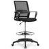 Drafting Chair Tall Office Chair with Adjustable Height - Color: Black - Minihomy