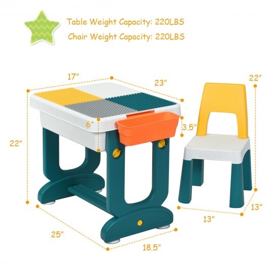 5-in-1 Kids Activity Table Set - Minihomy