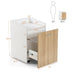 File Cabinet with 2 Drawers Mobile Filing Cabinet with Wheel for Letter Size-White - Minihomy