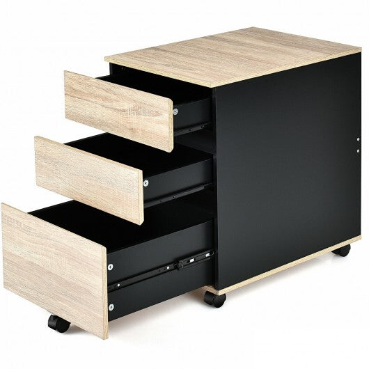 3-Drawer Mobile File Cabinet for Home Office - Minihomy