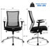 Ergonomic Mesh Office Chair Sliding Seat Height Adjustable with Armrest - Color: Black - Minihomy