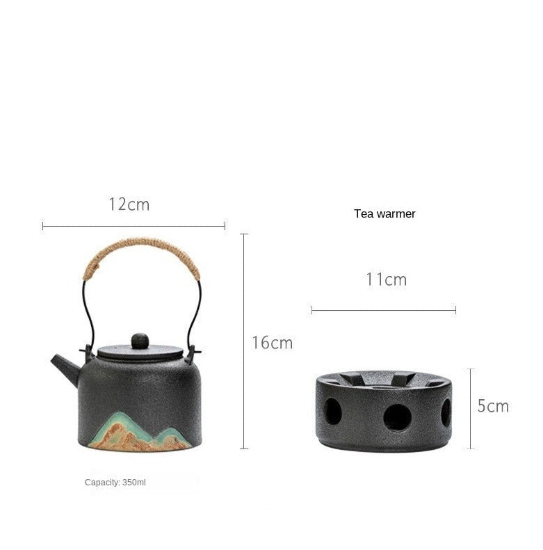 Japanese Style Warm Tea Stove Pot Ceramic Tea Set - Minihomy