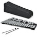 Foldable Aluminum Glockenspiel Xylophone 30 Note with Bag - Color: Black - Minihomy