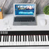 88-Key Portable Full-Size Semi-weighted Digital Piano Keyboard-Black - Color: Black - Minihomy