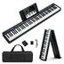 88-Key Foldable Digital Piano with MIDI and Wireless BT-Black - Minihomy