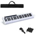 61-Key Portable Digital Stage Piano with Carrying Bag-White - Minihomy