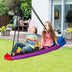 40 inch Saucer Tree Outdoor Round Platform Swing with Pillow and Handle-Multicolor - Minihomy