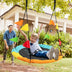 40 Inch Indoor Outdoor Flying Saucer Tree Swing with Hanging Strap - Color: Orange - Minihomy