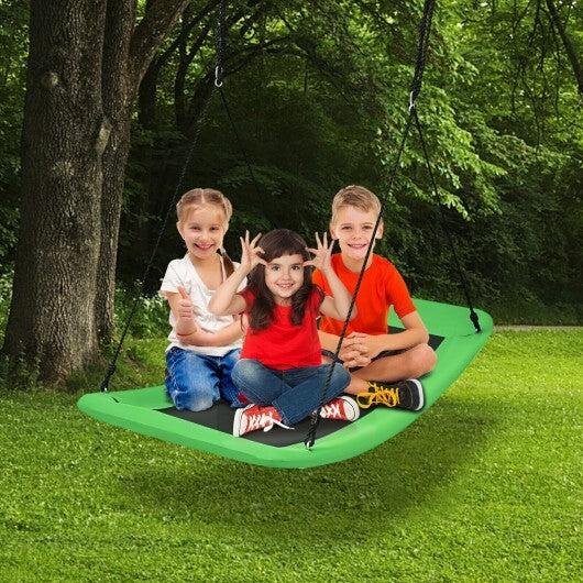 60 Inch Platform Tree Swing 700 lbs for Kids and Adults-Green - Color: Green - Minihomy