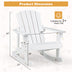 Outdoor Wooden Kid Adirondack Rocking Chair with Slatted Seat-White - Color: White - Minihomy