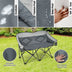 Folding Camping Chair with Bags and Padded Backrest-Gray - Color: Gray - Minihomy