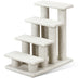 4-Step Pet Stairs Carpeted Ladder Ramp Scratching Post Cat Tree Climber - Color: Beige - Minihomy