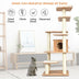 7-Layer Wooden Cat Tree Tall Cat Tower with Sisal Posts and Condo-Natural - Color: Natural - Minihomy