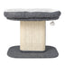 Modern Cat Tree Tower with Large Plush Perch and Sisal Scratching Plate-Gray - Color: Gray - Minihomy