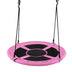 40 Inch Flying Saucer Tree Swing Indoor Outdoor Play Set-Pink - Color: Pink - Minihomy