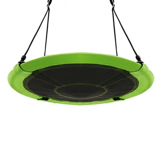 40 Inch Flying Saucer Tree Swing Indoor Outdoor Play Set-Green - Color: Green - Minihomy