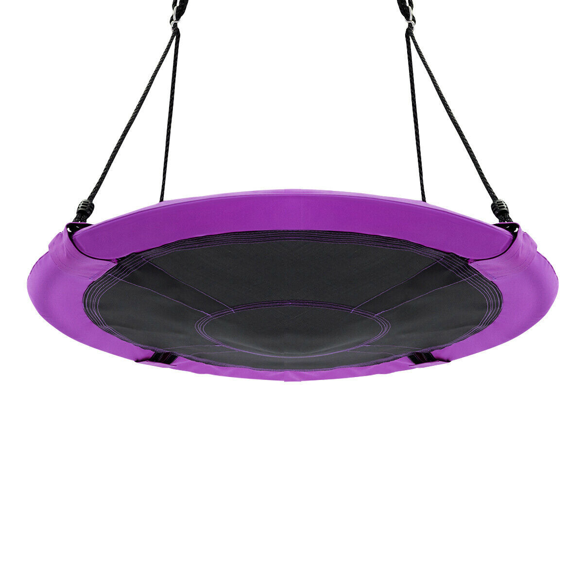 40 Inch Flying Saucer Tree Swing Indoor Outdoor Play Set-Purple - Color: Purple - Minihomy