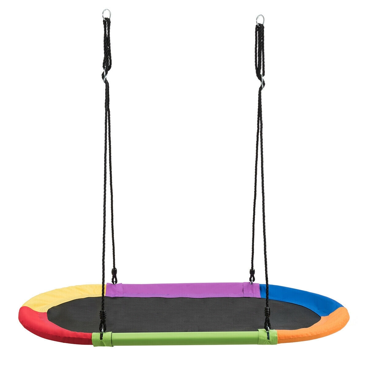 60 Inch Saucer Surf Outdoor Adjustable Swing Set-Colorful - Color: Multicolor - Minihomy