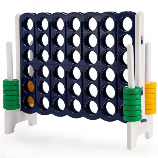 4-to-Score 4 in A Row Giant Game Set for Kids Adults Family Fun - Color: Dark Blue - Minihomy