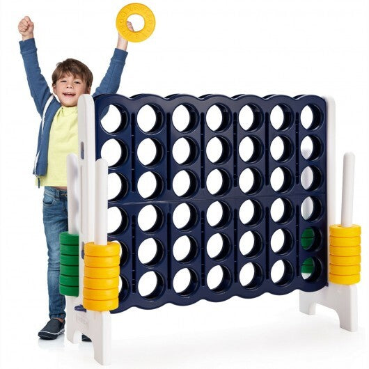 4-to-Score 4 in A Row Giant Game Set for Kids Adults Family Fun - Color: Dark Blue - Minihomy