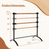 4 Foot Portable  Freestanding Double Ballet Barre-Black - Color: Black - Minihomy