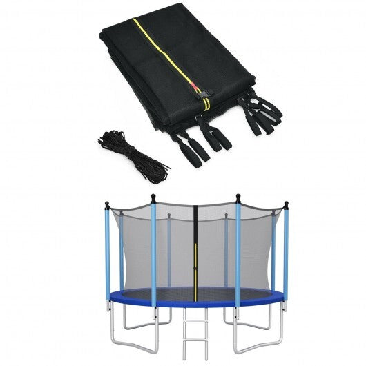 12Ft Replacement Weather-Resistant Trampoline Safety Enclosure Net - Color: Black - Size: 12 ft